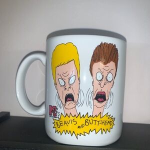 VTG 1993 Beavis and Butt-head MTV 89222 Out of Character Coffee Mug Cup 12 oz